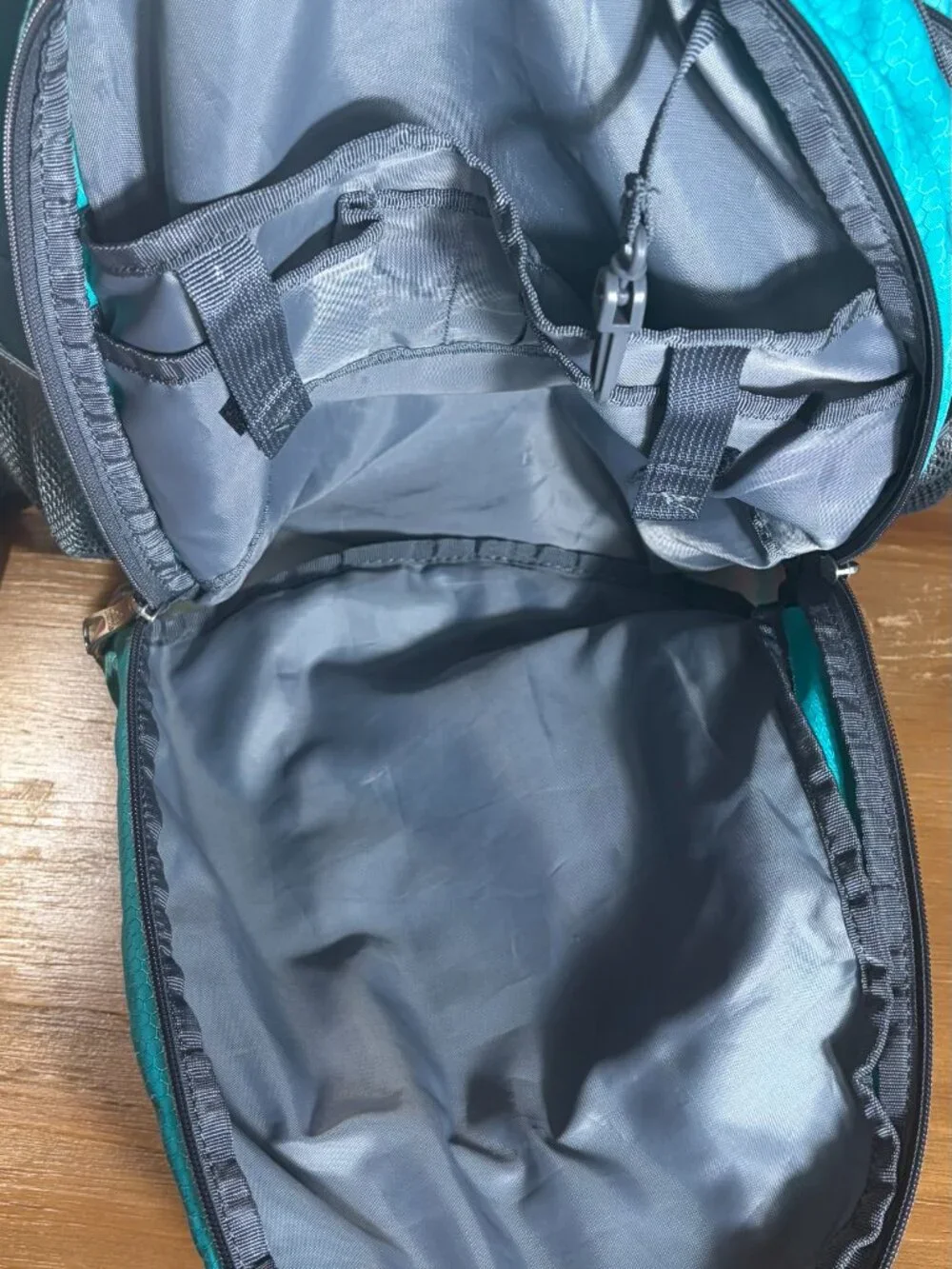 Adidas Stratton III Backpack Teal/Gray/Rainbow Bottom 4 Zipper Compartments EUC - Picture 7 of 10